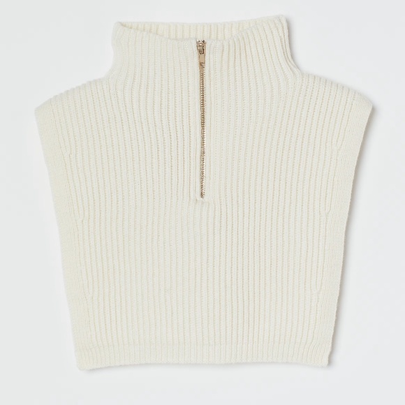 NWT! H&M | Ribbed Knit Zip Vest | One Size - Picture 1 of 6